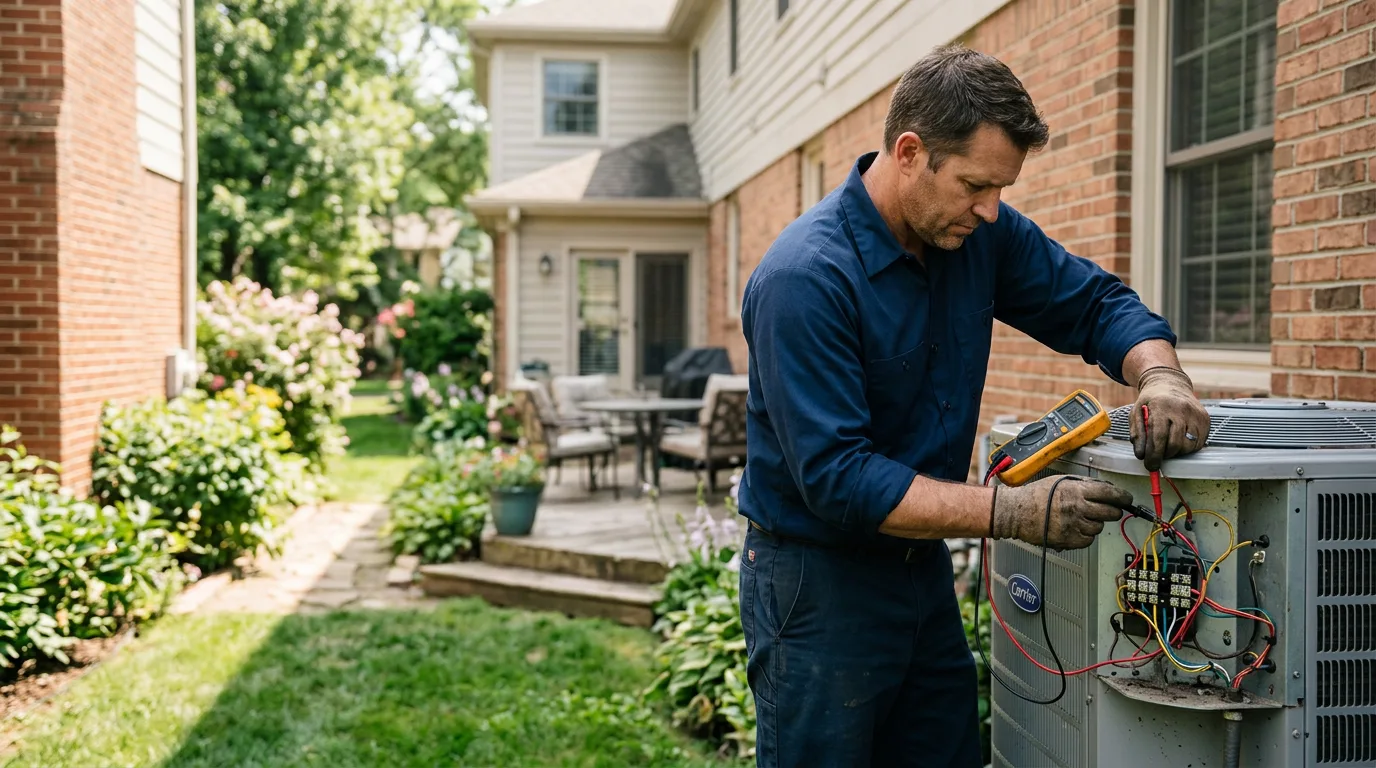 HVAC technician working near Bethalto, IL